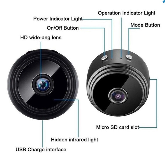 Mini CCTV Camera WiFi Cam, 1080p HD Version Voice Video Wireless Recorder - Picture 8 of 8